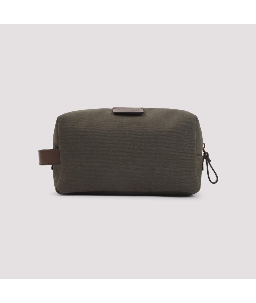 GIORGIO ARMANI Зеленая хлопковая барсетка, фото 3