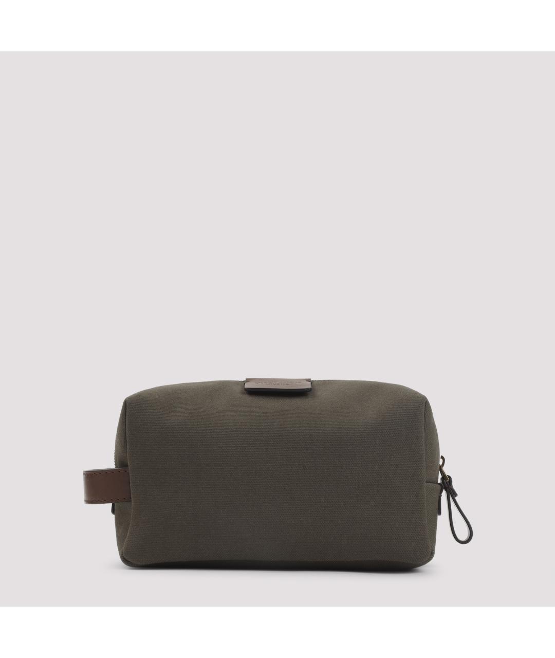 GIORGIO ARMANI Зеленая хлопковая барсетка, фото 2