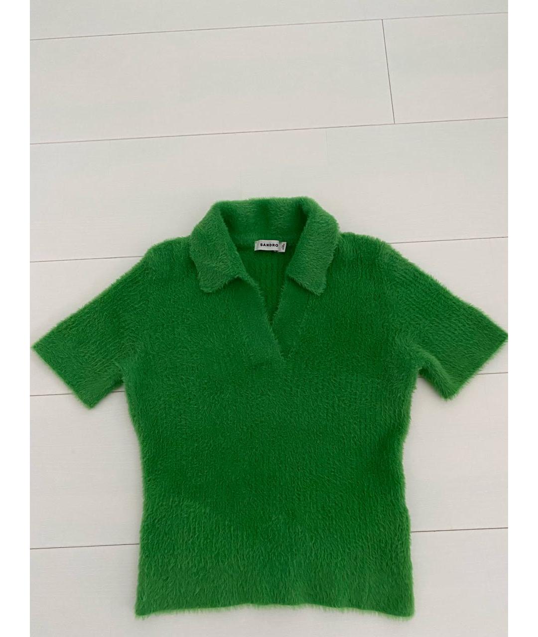SANDRO Зеленый синтетический джемпер / свитер, фото 4
