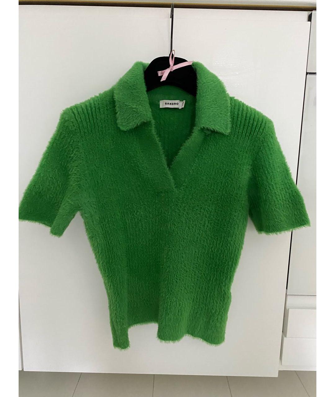 SANDRO Зеленый синтетический джемпер / свитер, фото 7