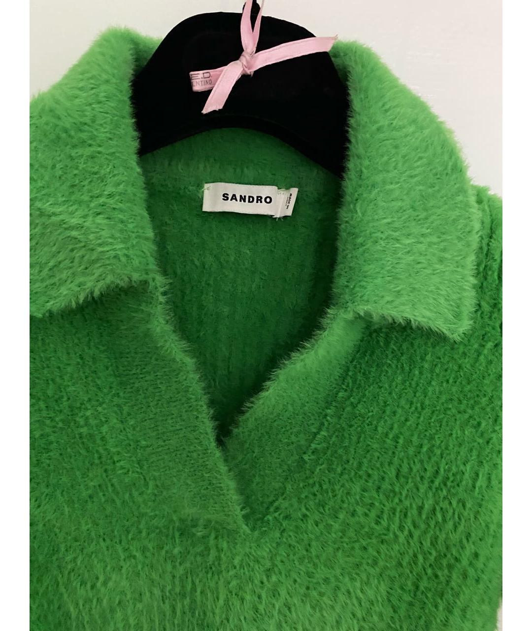 SANDRO Зеленый синтетический джемпер / свитер, фото 3