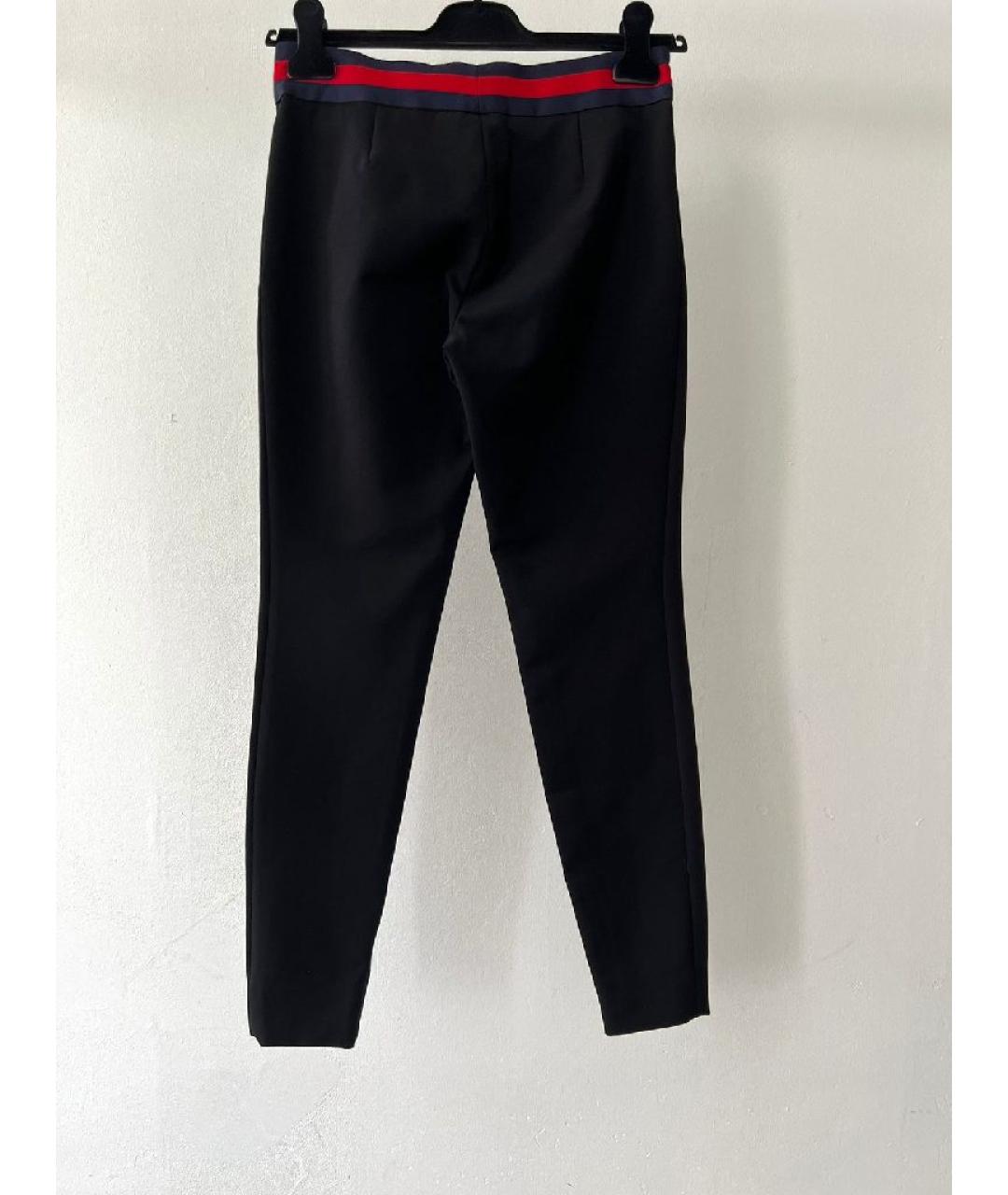GUCCI Черные хлопковые брюки узкие, фото 2