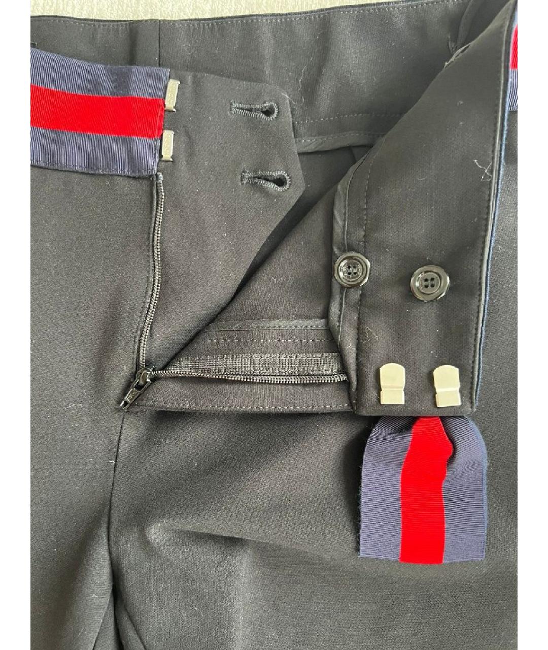 GUCCI Черные хлопковые брюки узкие, фото 4