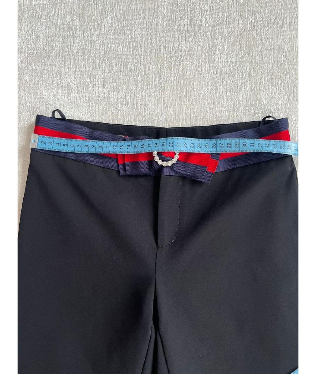 GUCCI Черные хлопковые брюки узкие, фото 7