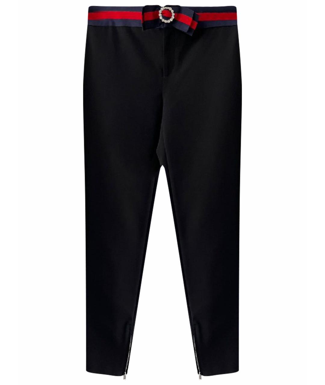 GUCCI Черные хлопковые брюки узкие, фото 1