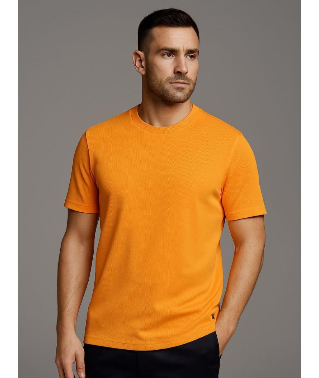 HUGO BOSS Желтая хлопковая футболка, фото 6