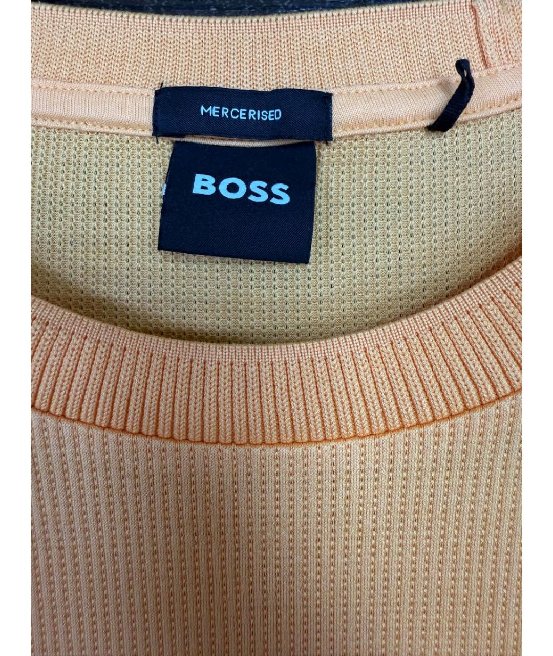 HUGO BOSS Желтая хлопковая футболка, фото 3