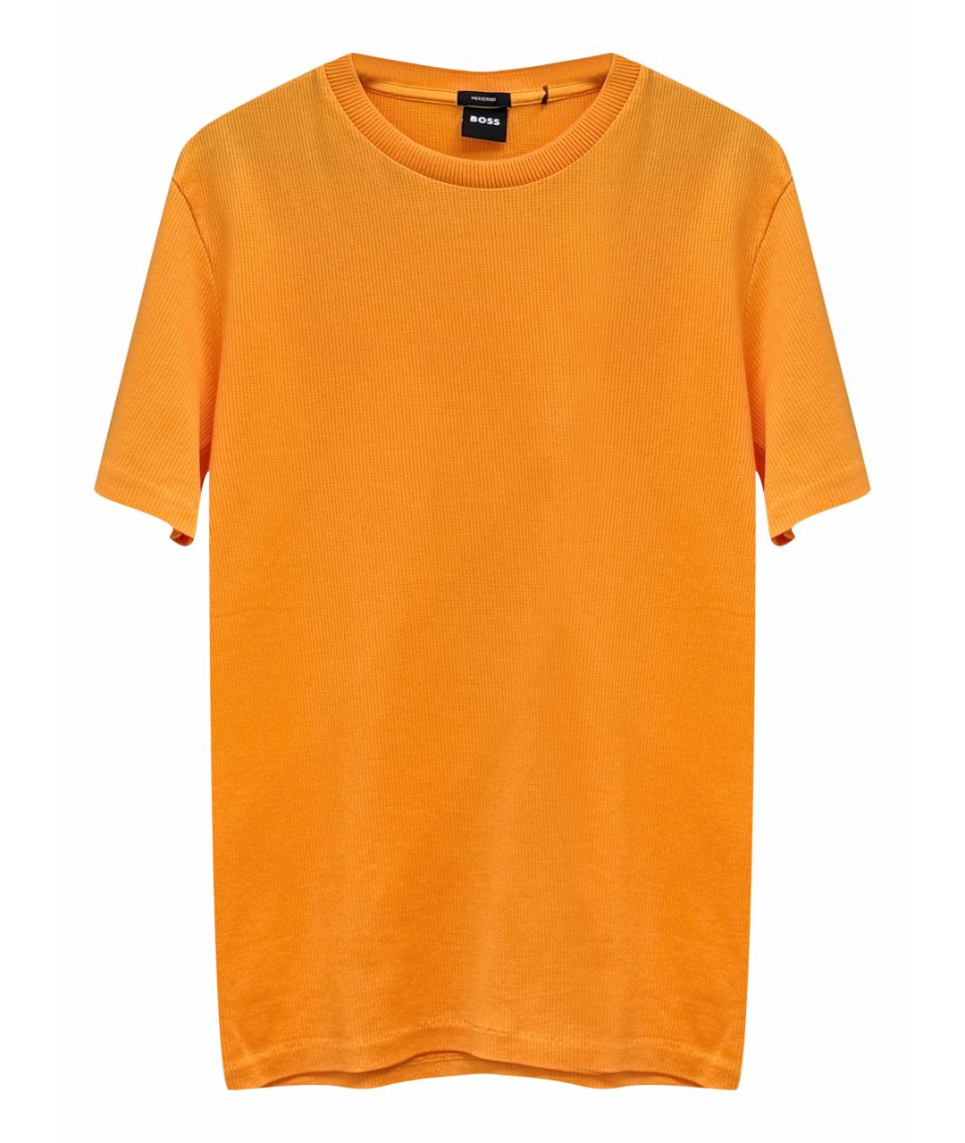 HUGO BOSS Желтая хлопковая футболка, фото 1
