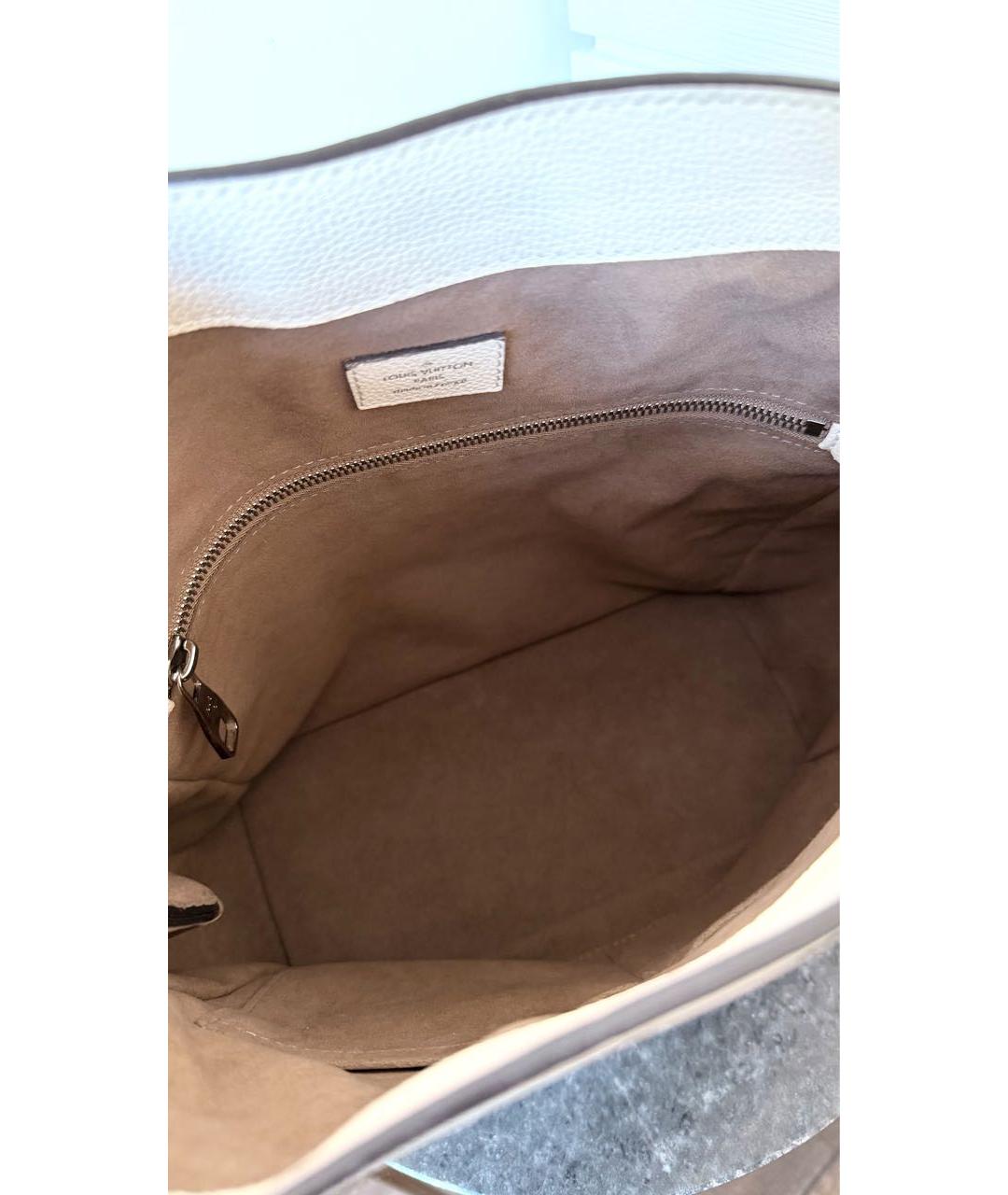 LOUIS VUITTON Бежевая кожаная сумка через плечо, фото 4