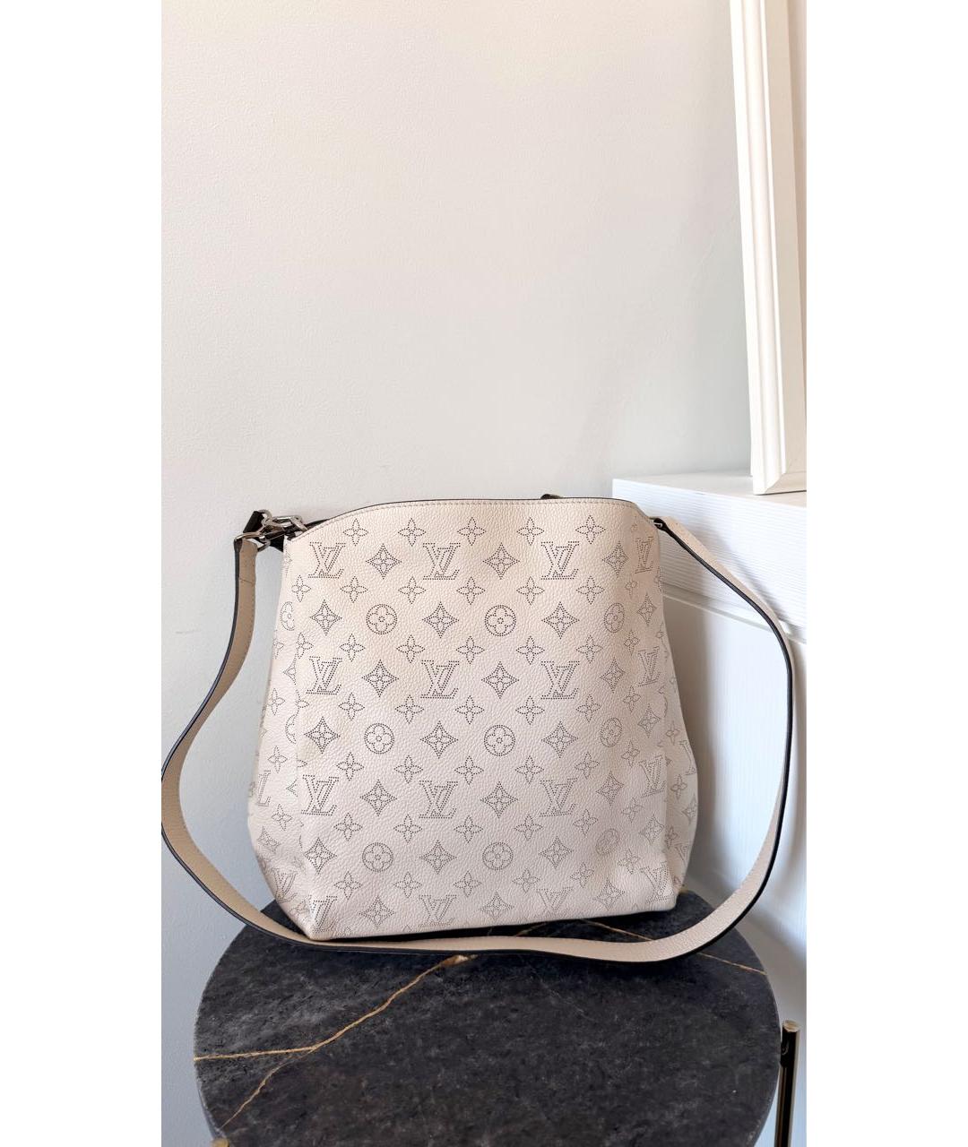 LOUIS VUITTON Бежевая кожаная сумка через плечо, фото 3