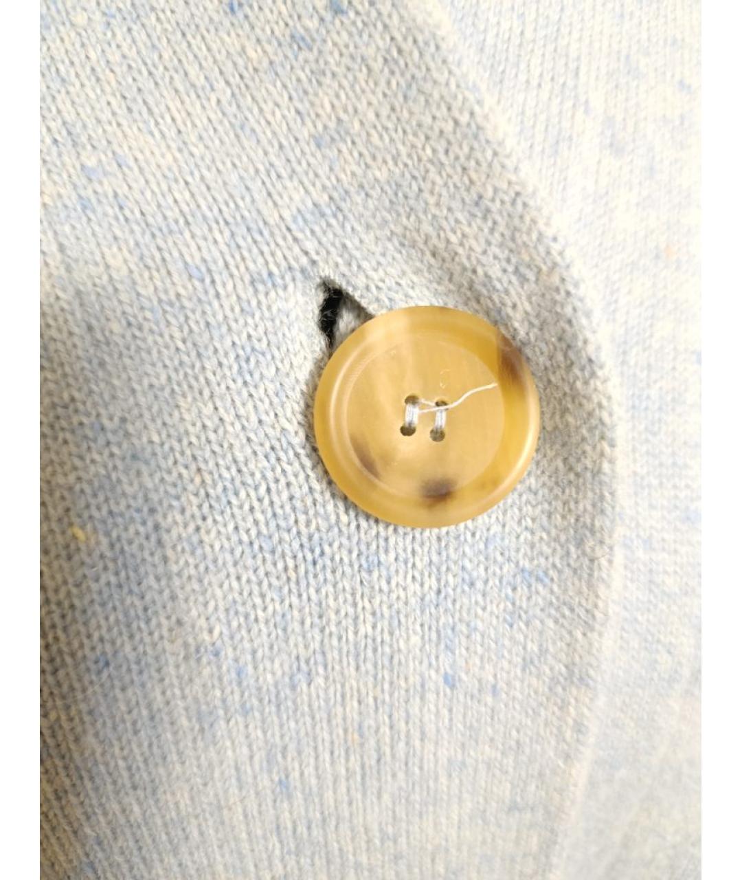 BRUNELLO CUCINELLI Голубой шерстяной кардиган, фото 4