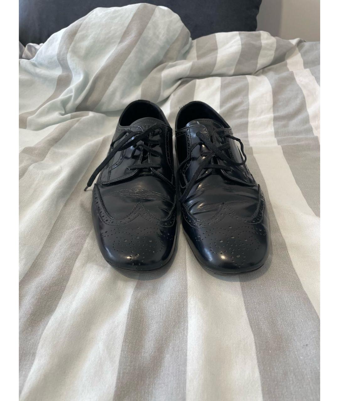 PRADA Черные лоферы из искусственной кожи, фото 2