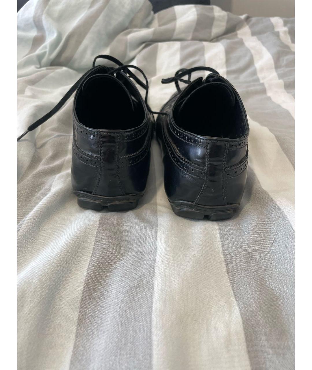 PRADA Черные лоферы из искусственной кожи, фото 4