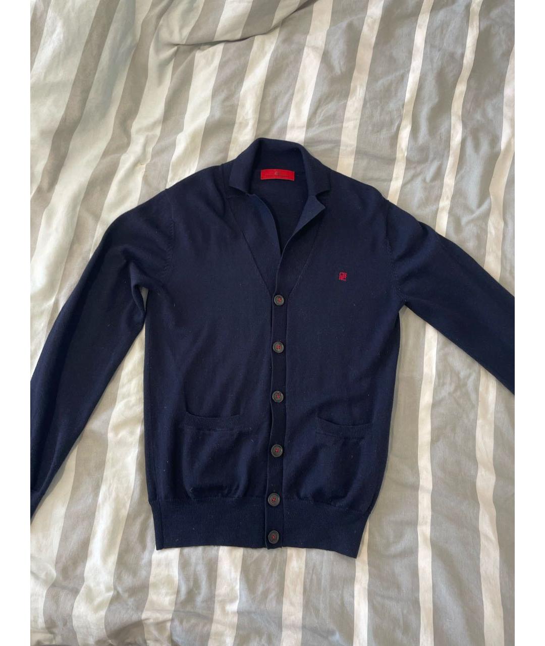 CAROLINA HERRERA Темно-синий шерстяной кардиган, фото 4