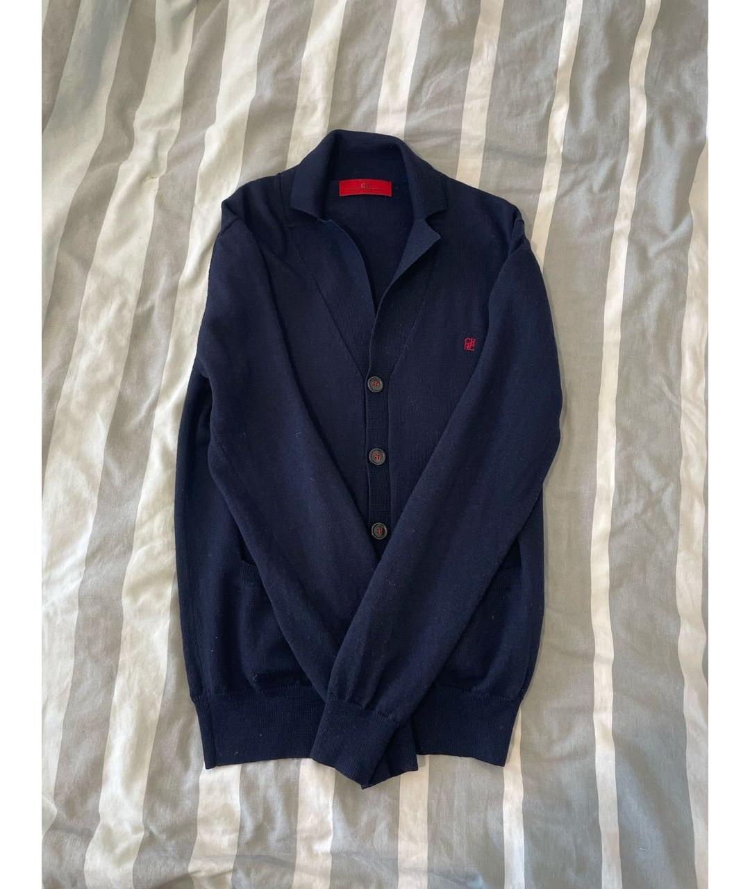 CAROLINA HERRERA Темно-синий шерстяной кардиган, фото 2