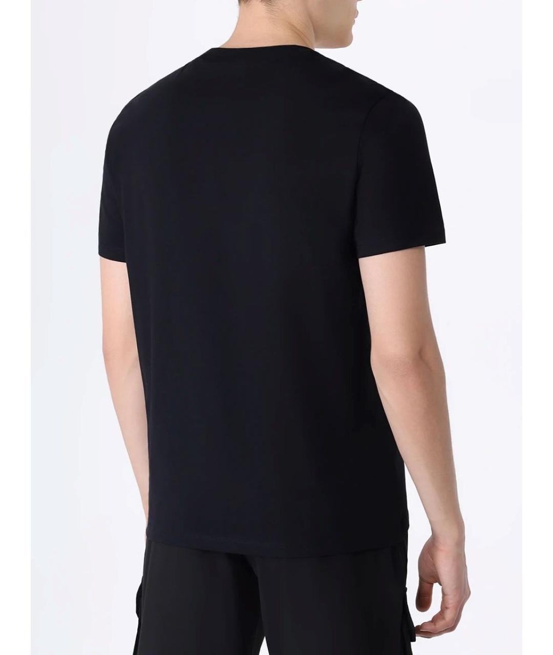HUGO Черная хлопковая футболка, фото 8