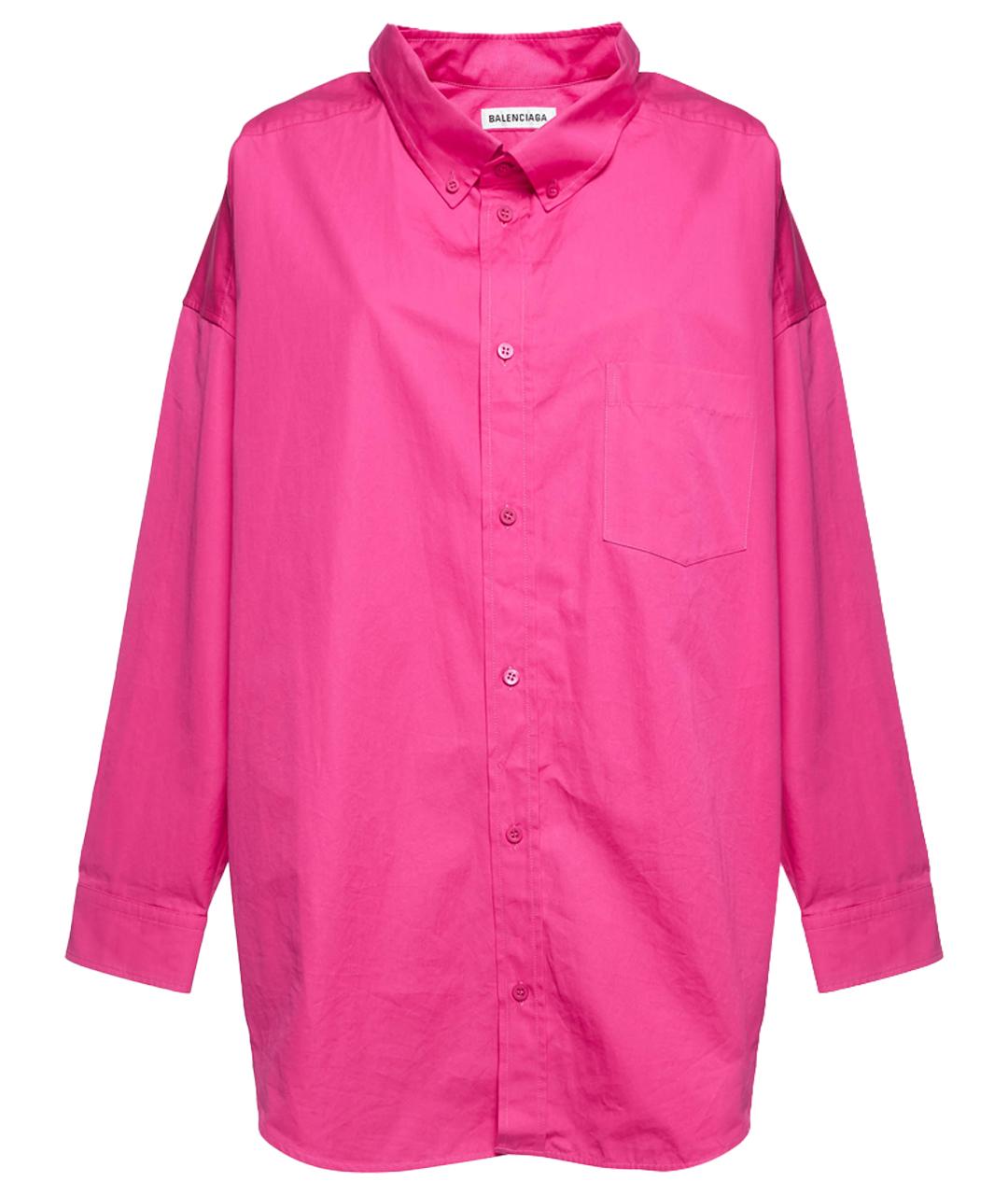 BALENCIAGA Розовая хлопковая рубашка, фото 1