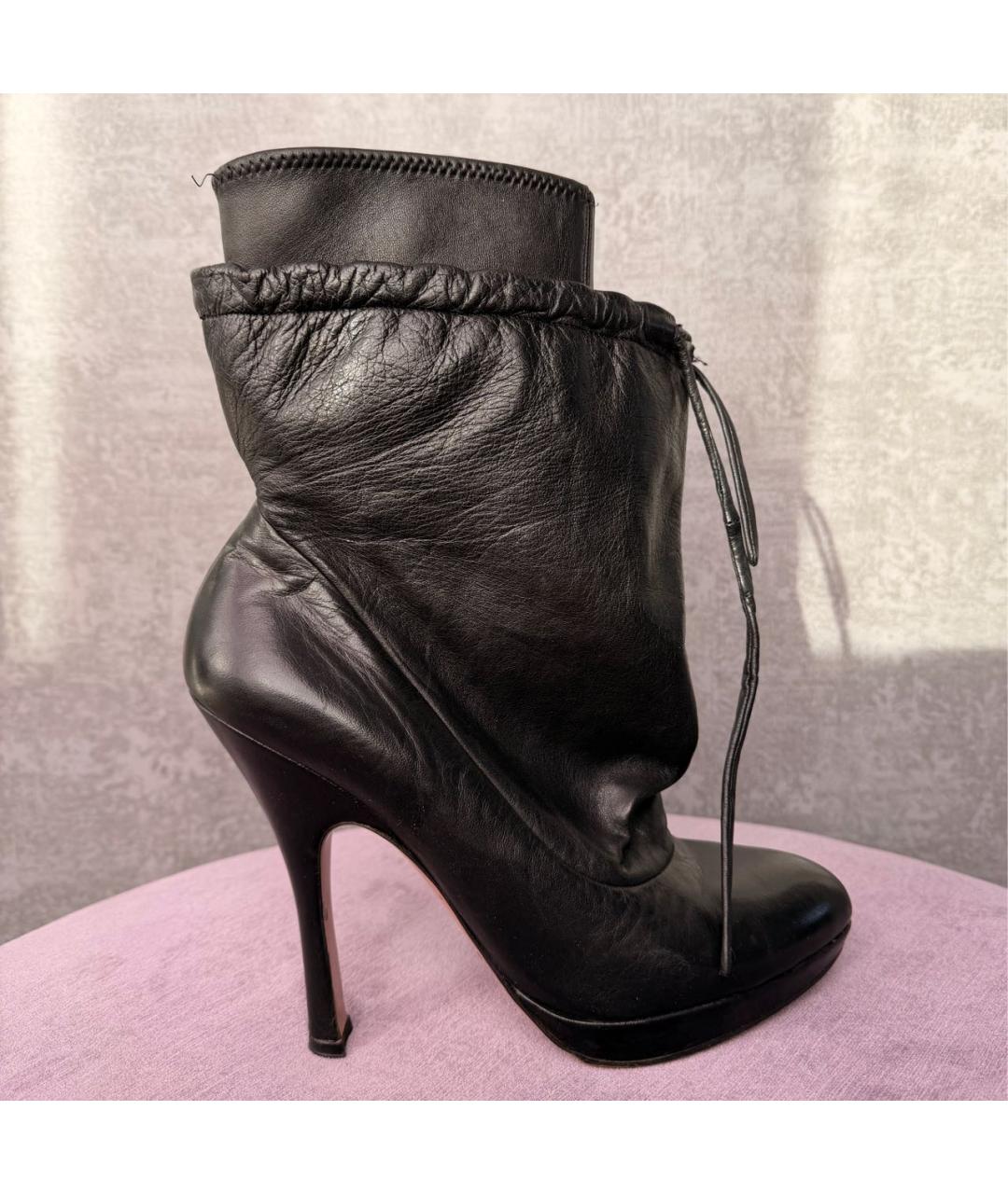 PRADA Черные кожаные ботильоны, фото 6