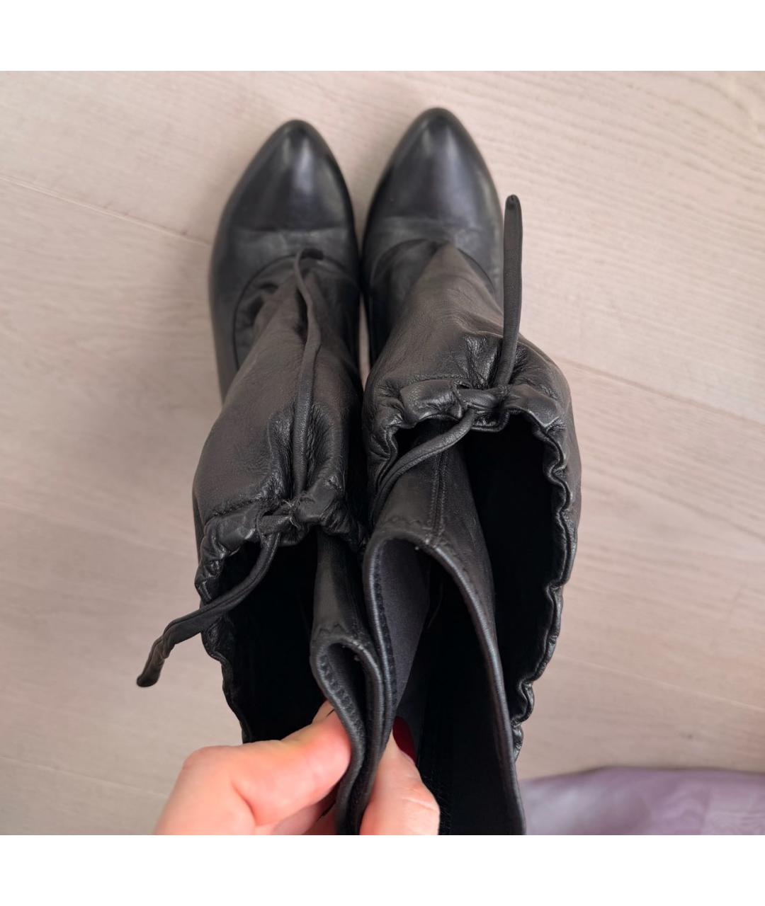 PRADA Черные кожаные ботильоны, фото 3