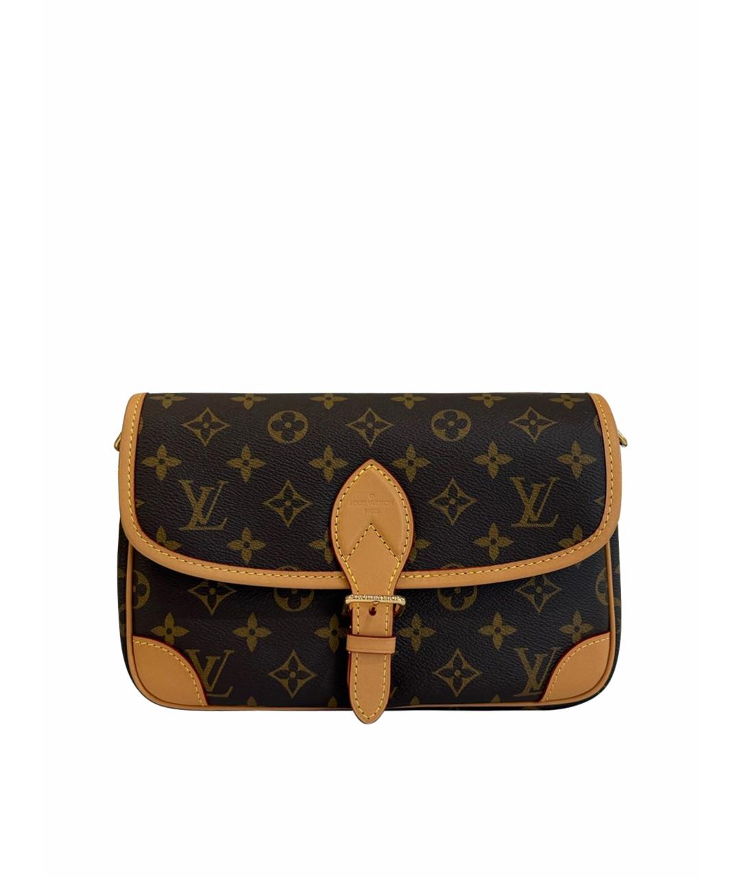 LOUIS VUITTON Коричневая кожаная сумка через плечо, фото 1