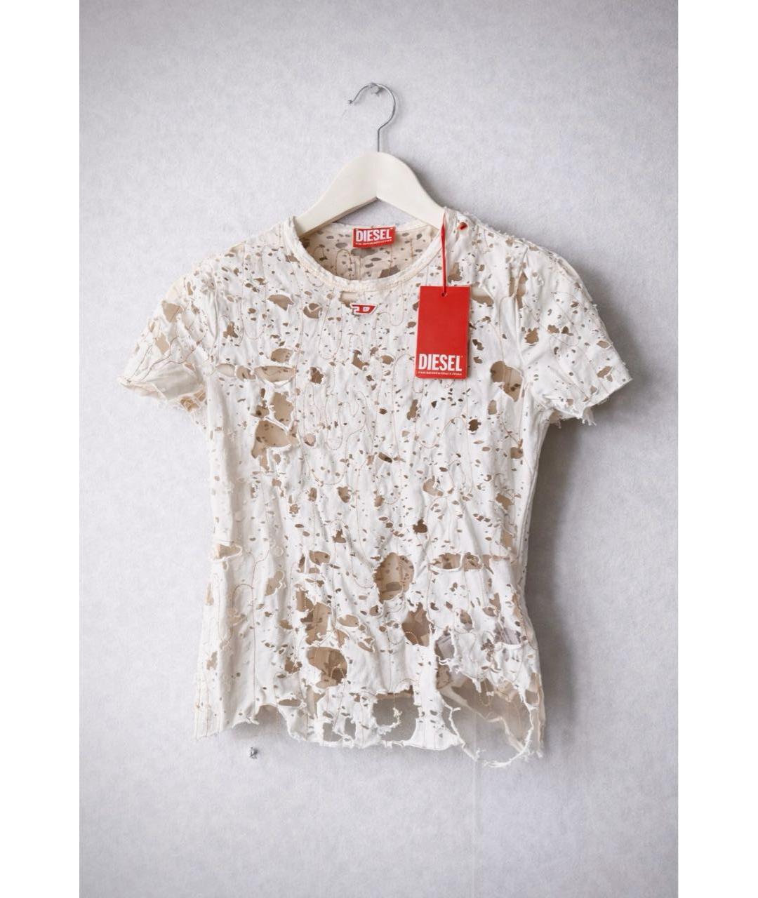 DIESEL Белая хлопковая футболка, фото 3
