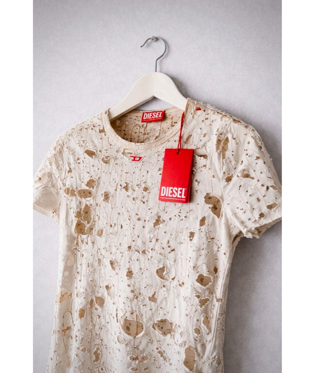 DIESEL Белая хлопковая футболка, фото 2