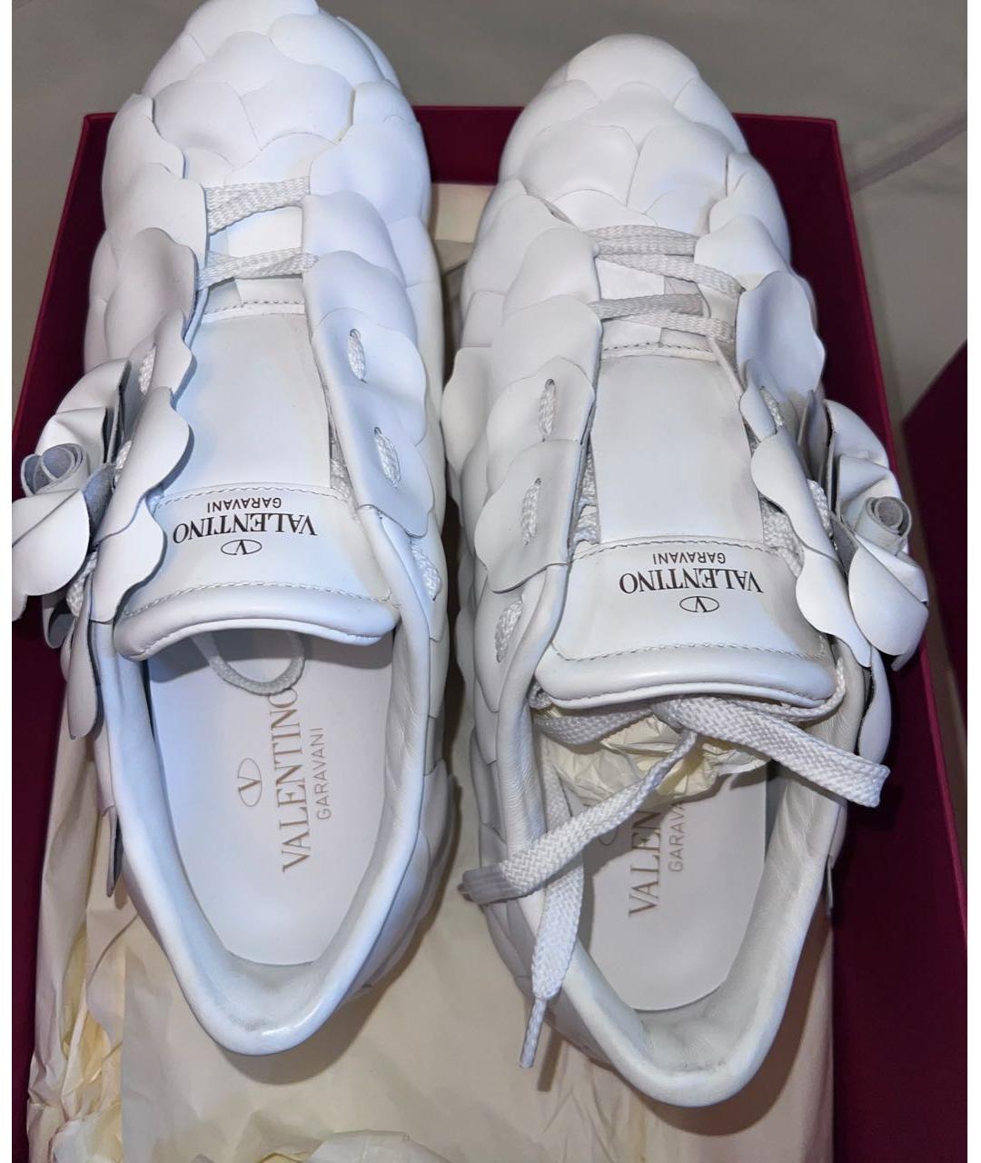 VALENTINO Белые кожаные кроссовки, фото 7