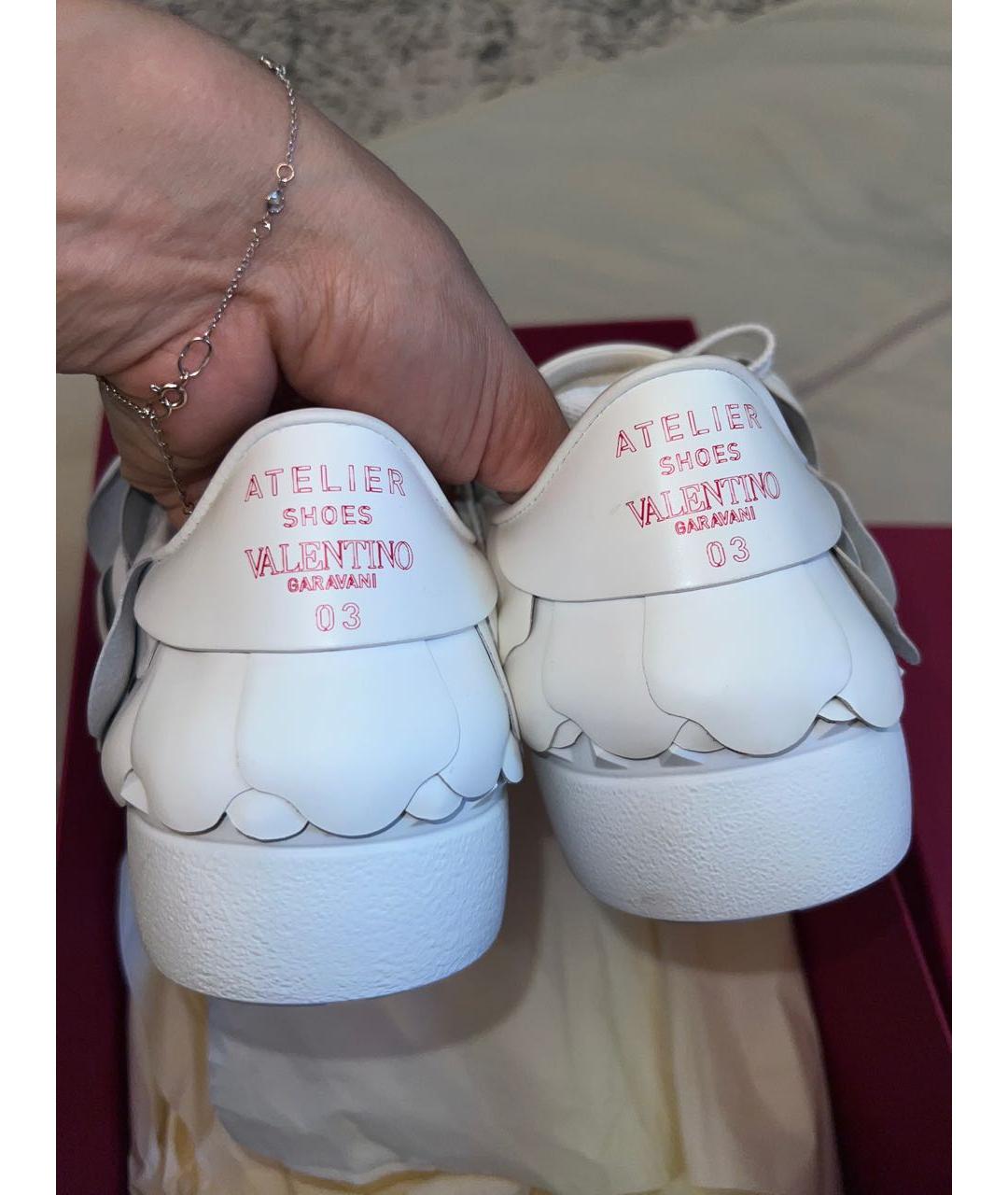 VALENTINO Белые кожаные кроссовки, фото 8