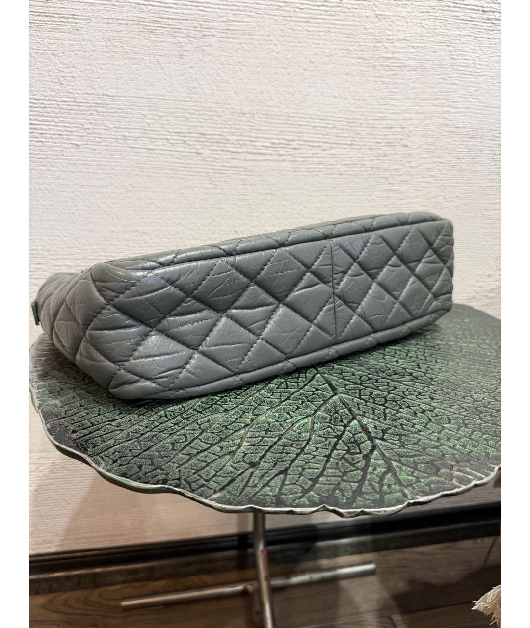 CHANEL Серая кожаная сумка через плечо, фото 4