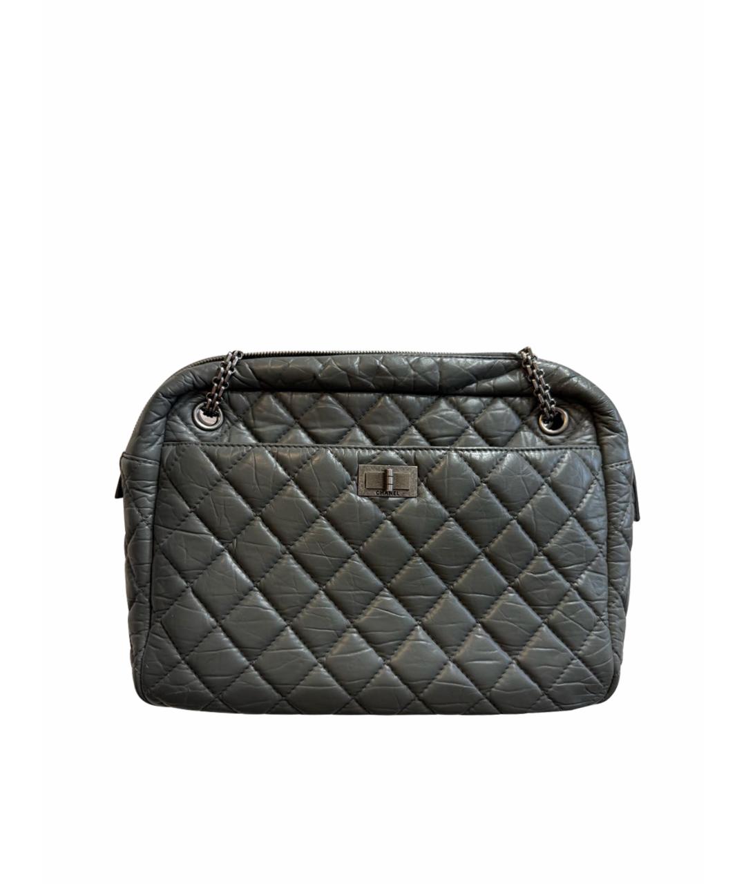 CHANEL Серая кожаная сумка через плечо, фото 1