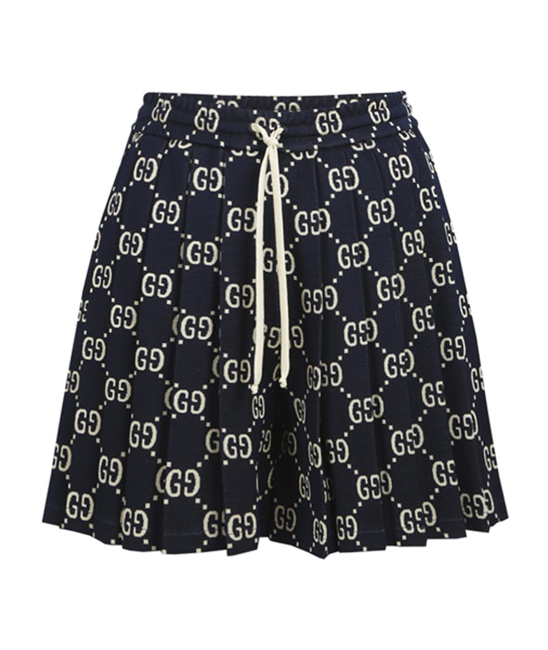 GUCCI Темно-синие хлопковые шорты, фото 1