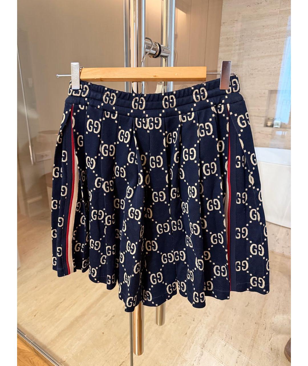 GUCCI Темно-синие хлопковые шорты, фото 2