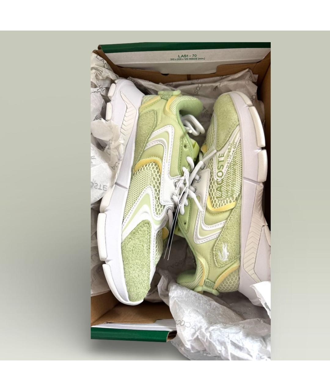 LACOSTE Зеленые замшевые кроссовки, фото 3