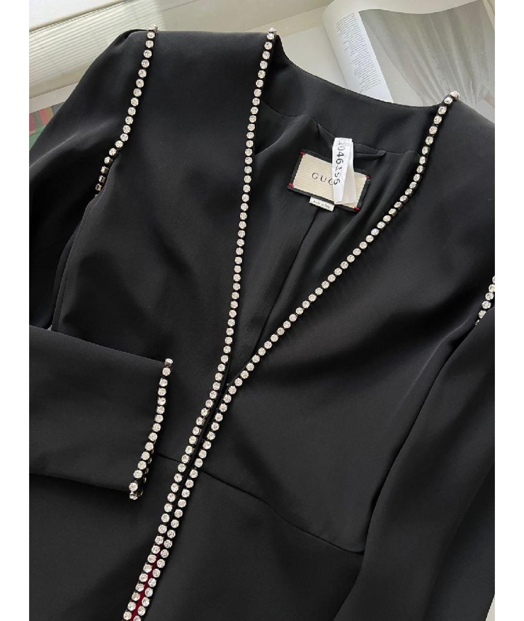 GUCCI Черный ацетатный жакет/пиджак, фото 4