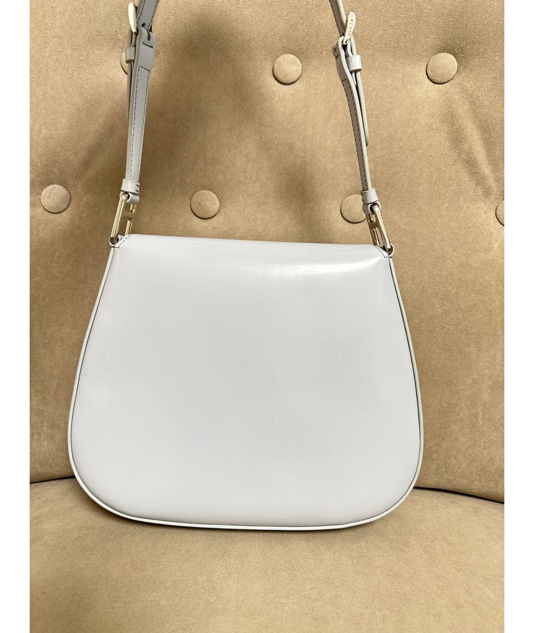 PRADA Серая кожаная сумка через плечо, фото 3