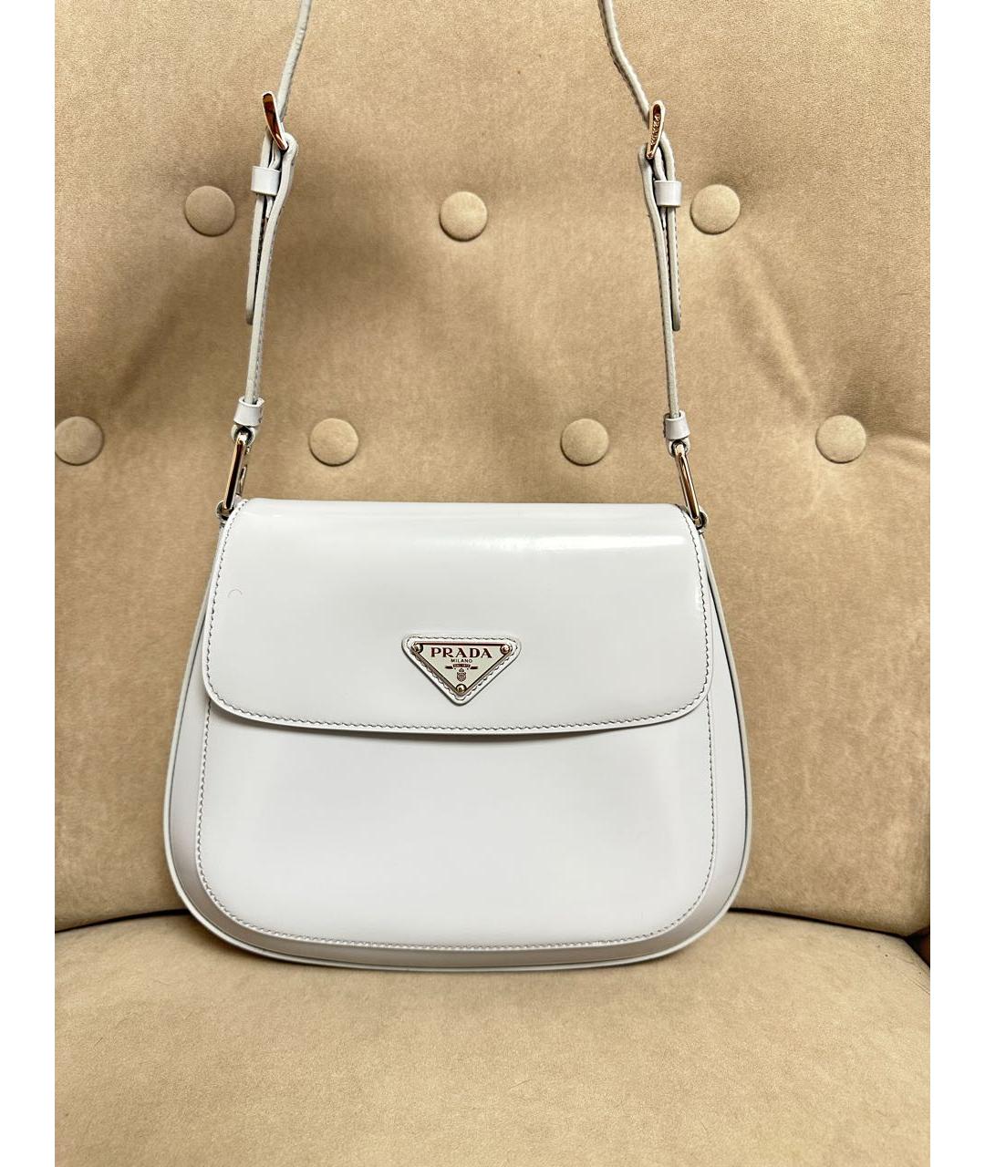 PRADA Серая кожаная сумка через плечо, фото 8