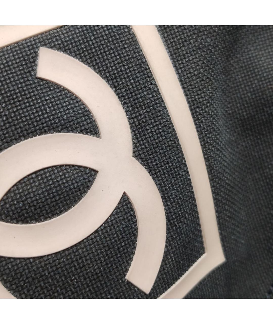 CHANEL Черная тканевая сумка через плечо, фото 8