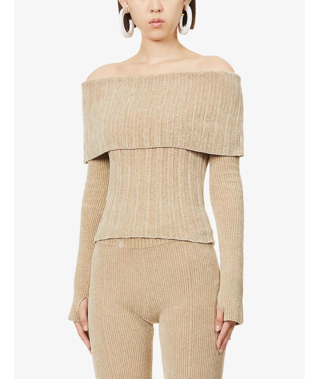 JACQUEMUS Бежевый вискозный джемпер / свитер, фото 3