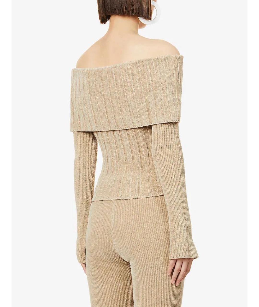 JACQUEMUS Бежевый вискозный джемпер / свитер, фото 4