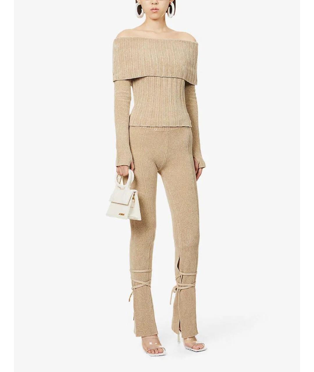 JACQUEMUS Бежевый вискозный джемпер / свитер, фото 2