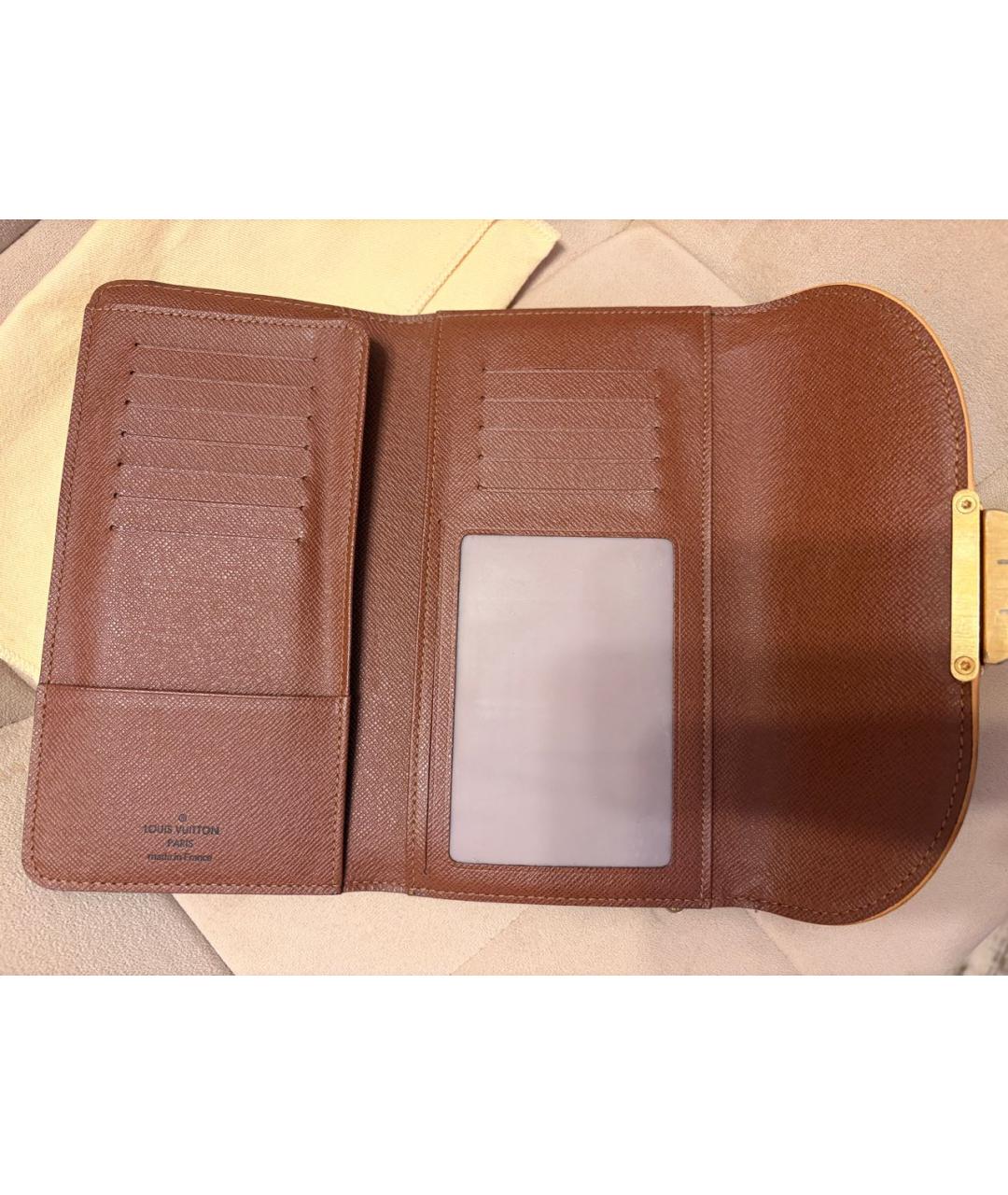 LOUIS VUITTON Коричневый кошелек из искусственной кожи, фото 4