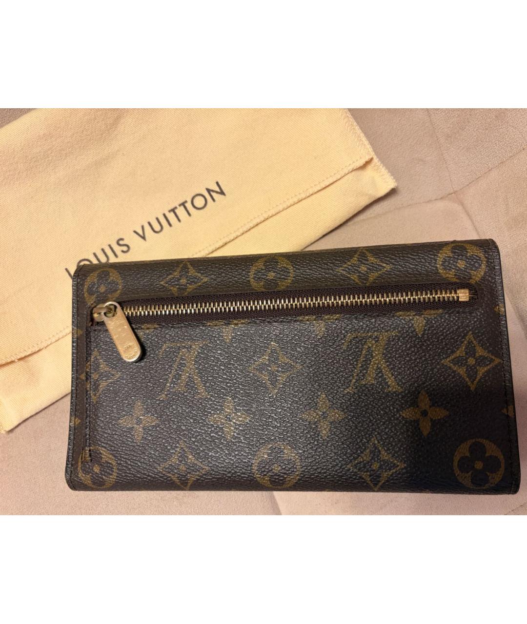 LOUIS VUITTON Коричневый кошелек из искусственной кожи, фото 3