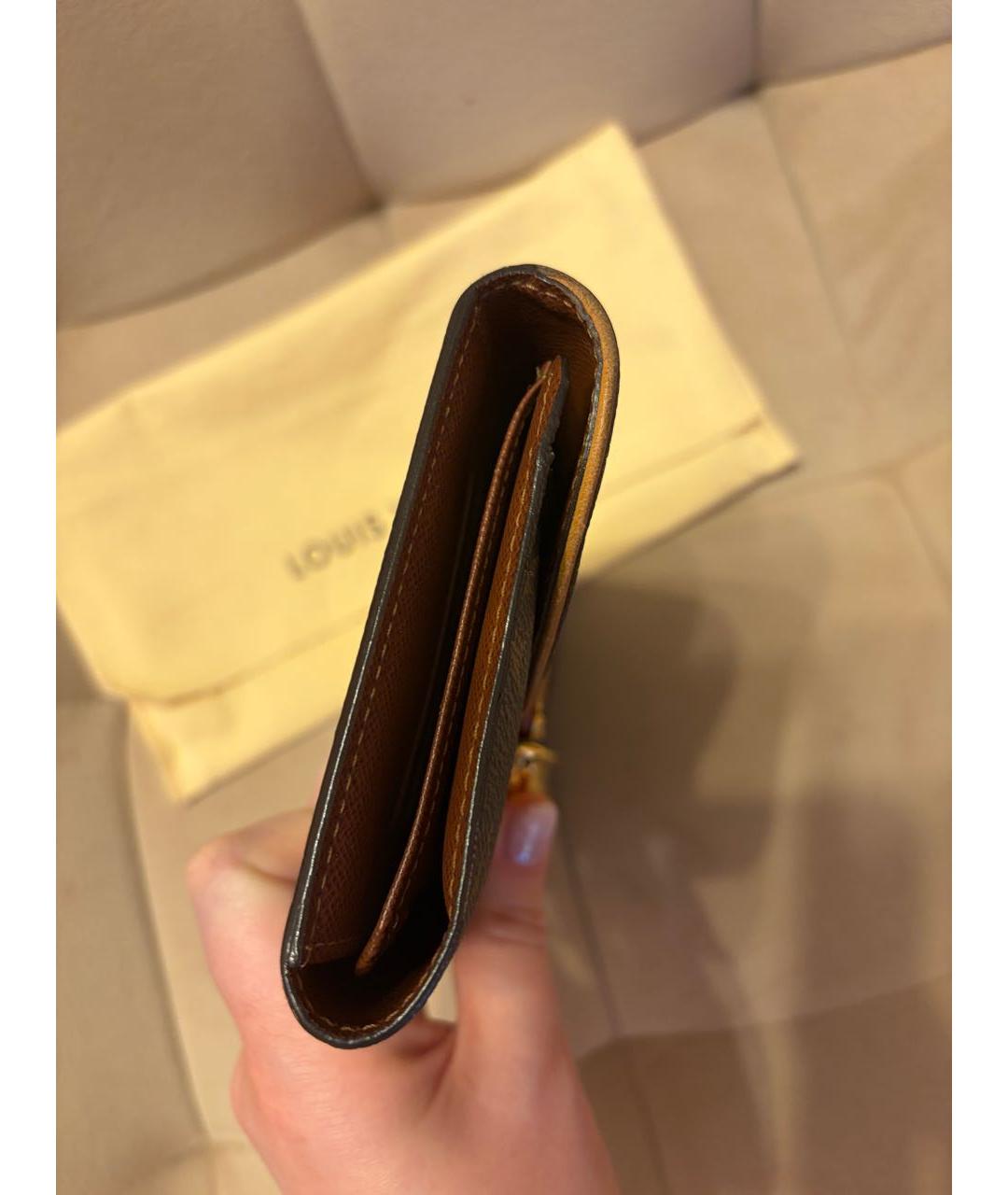 LOUIS VUITTON Коричневый кошелек из искусственной кожи, фото 6