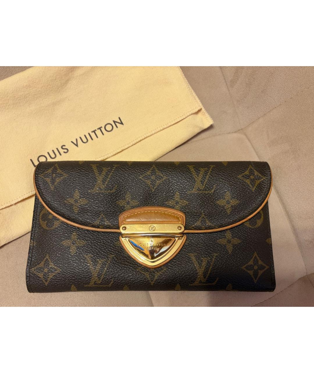 LOUIS VUITTON Коричневый кошелек из искусственной кожи, фото 9