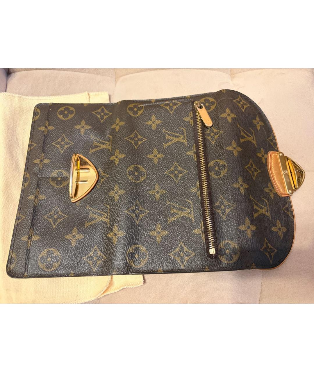 LOUIS VUITTON Коричневый кошелек из искусственной кожи, фото 8