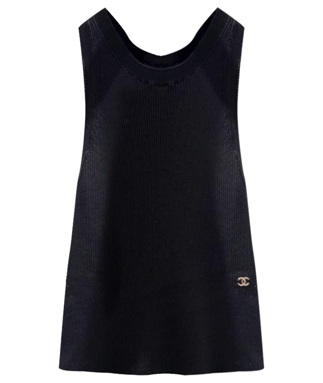 CHANEL Черная майка, фото 1