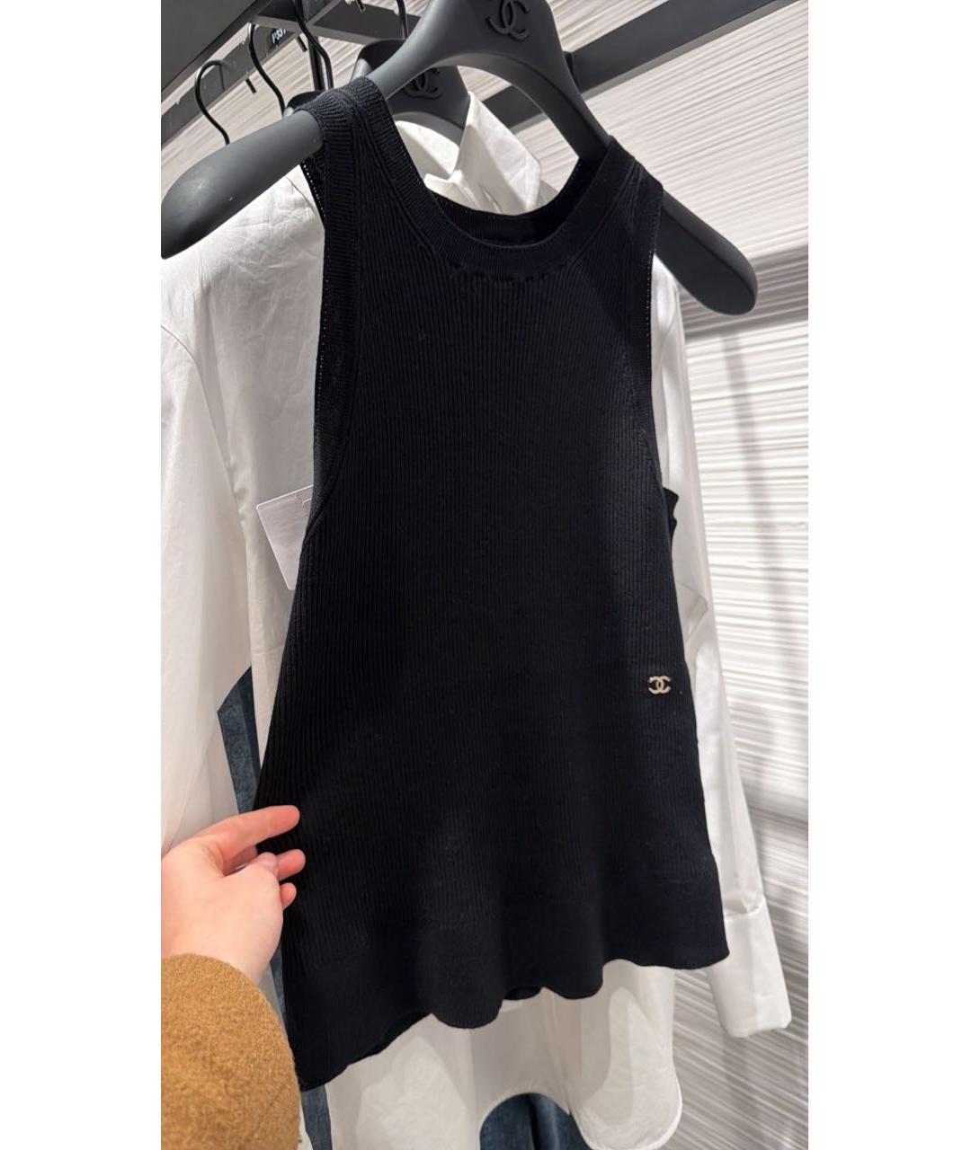 CHANEL Черная майка, фото 3