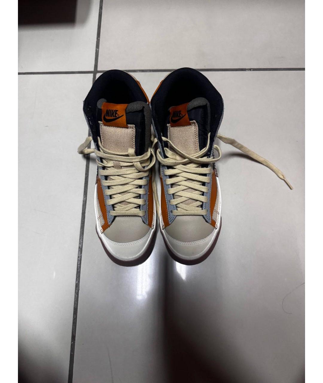 NIKE Бежевые высокие кроссовки / кеды, фото 2