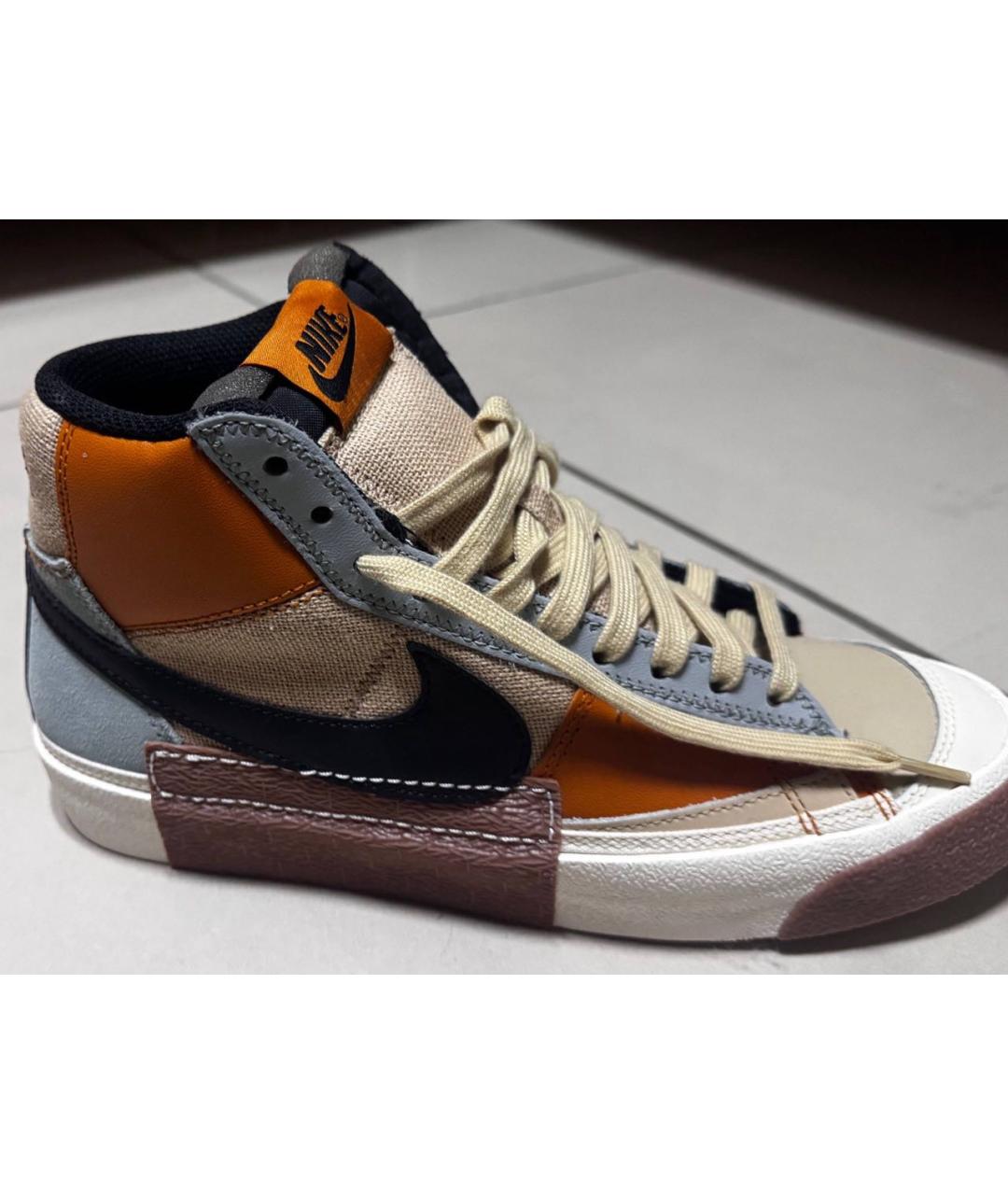 NIKE Бежевые высокие кроссовки / кеды, фото 3