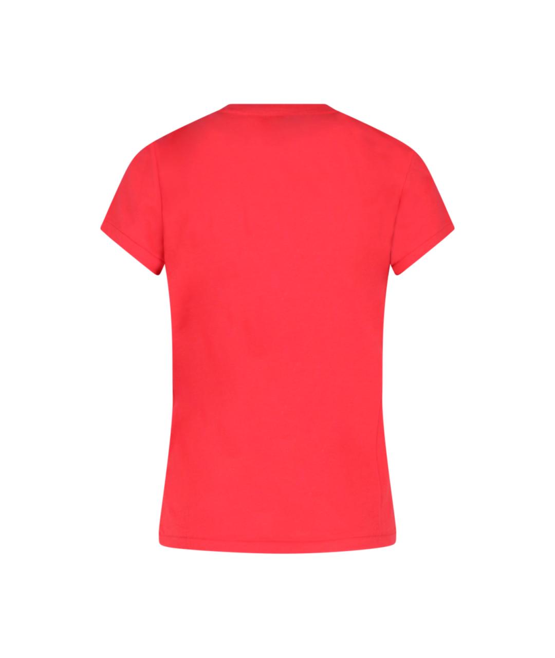 POLO RALPH LAUREN Красная хлопковая футболка, фото 2